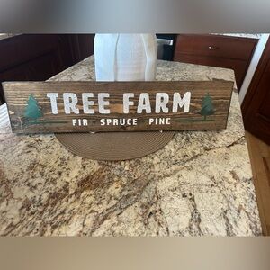 Rustic Tree Farm Wooden Sign 24x6”